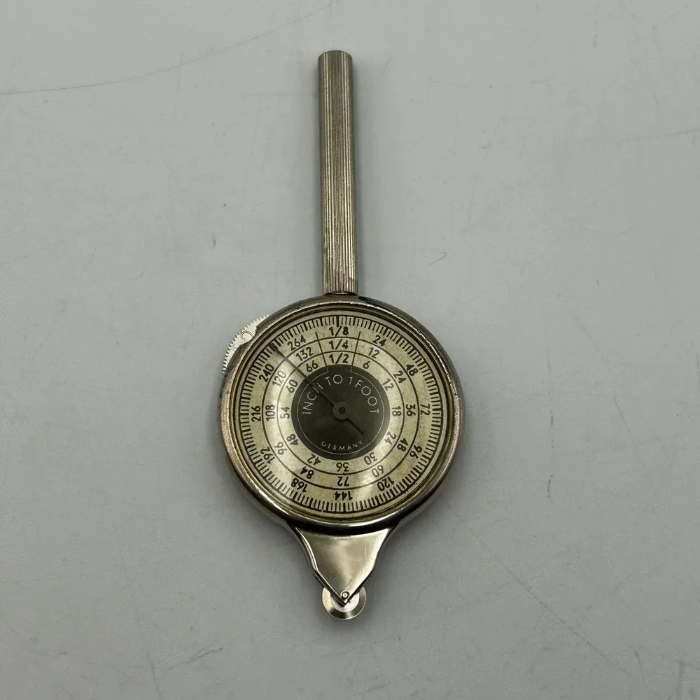 Brookstone Map Measurer Silver Opisometer Germany 2962 EUC with Box Instructions